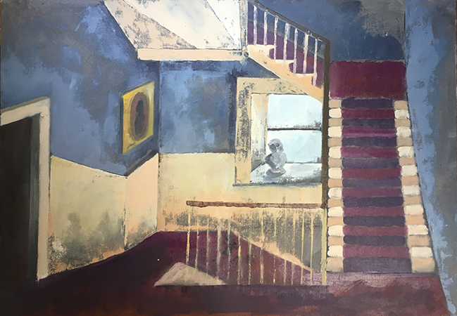 West Dean Stairs: Final Painting