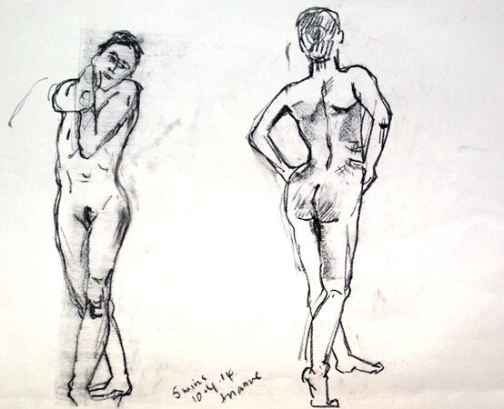 life drawings 5 min. each